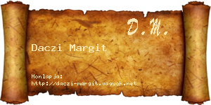 Daczi Margit névjegykártya